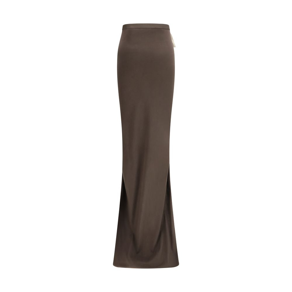 Moncler x Rick Owens Brown Cotton Long Women's Skirt