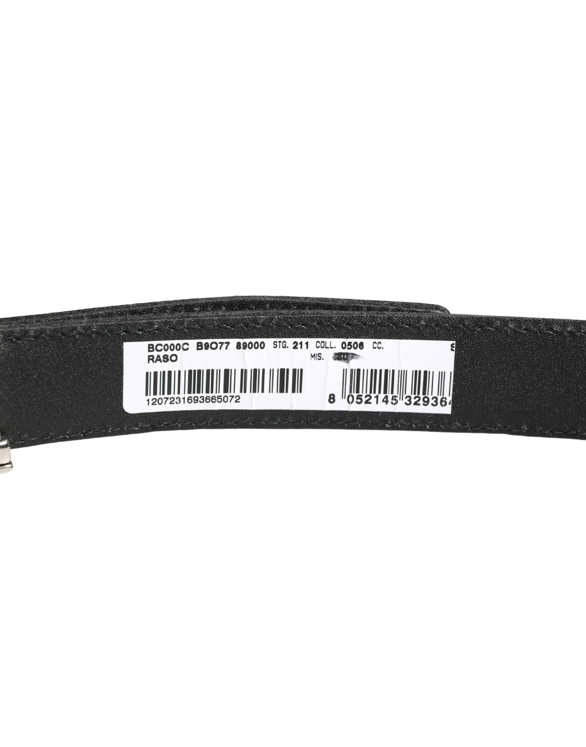Dolce & Gabbana Men Black Classic Leather Metal Buckle Men's Belt