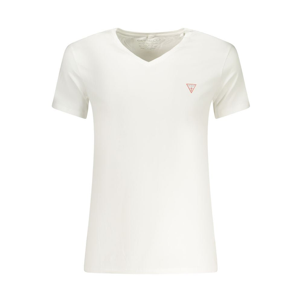 Guess Jeans White Cotton Men's V-Neck Men's T-Shirt
