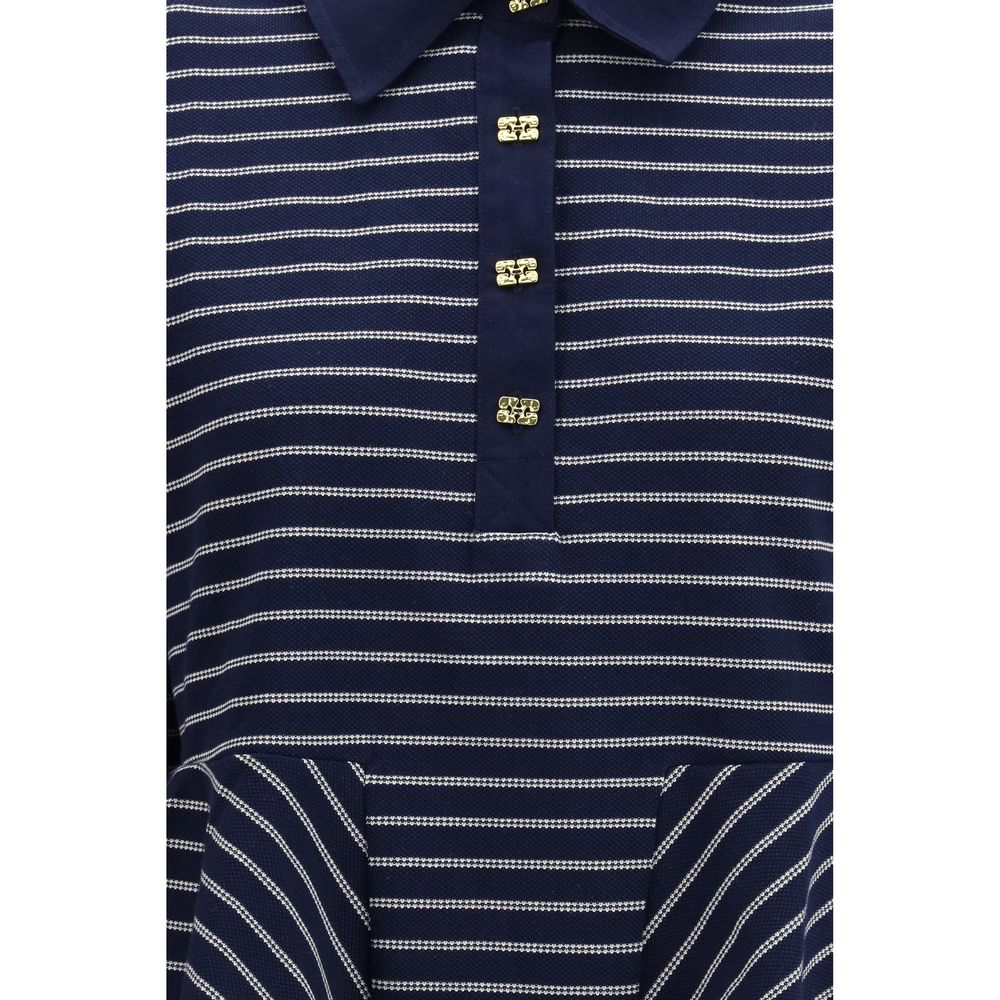 Ganni Blue Cotton Polo Women's Shirt