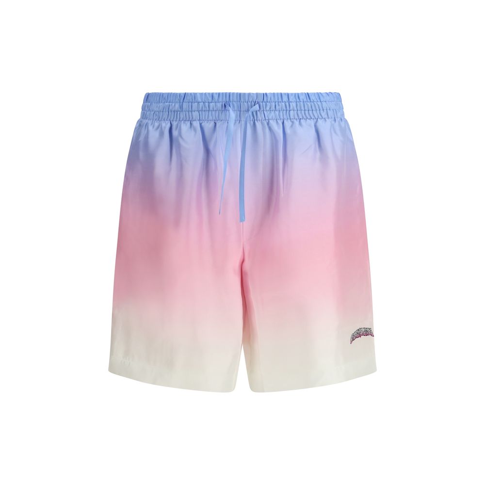 Casablanca Multicolor Silk Bermuda Men's Shorts