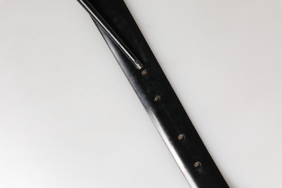 Dolce & Gabbana Men Black Classic Leather Metal Buckle Men's Belt (Pre-Owned)