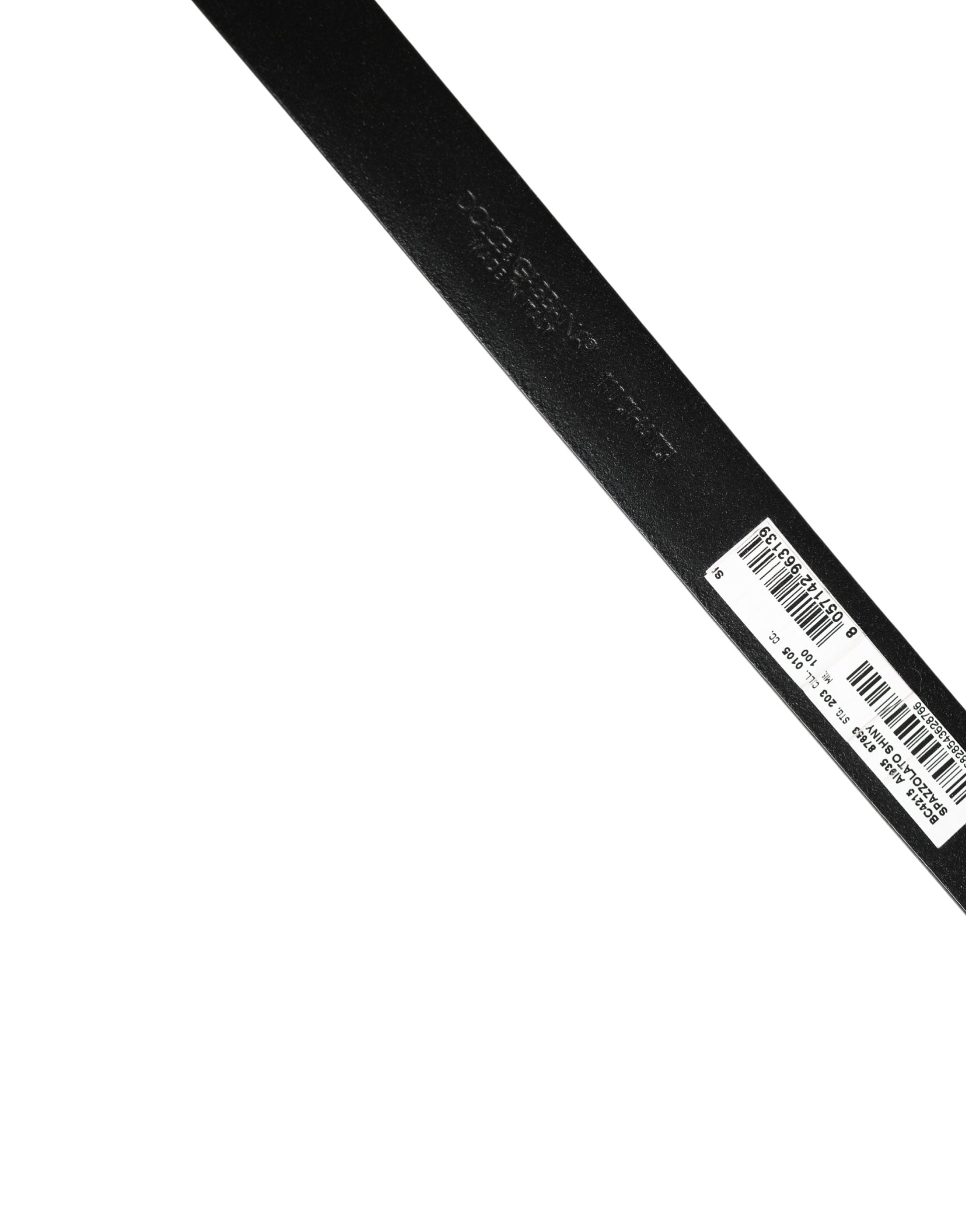 Dolce & Gabbana Men Black Classic Leather Metal Buckle Men's Belt (Pre-Owned)