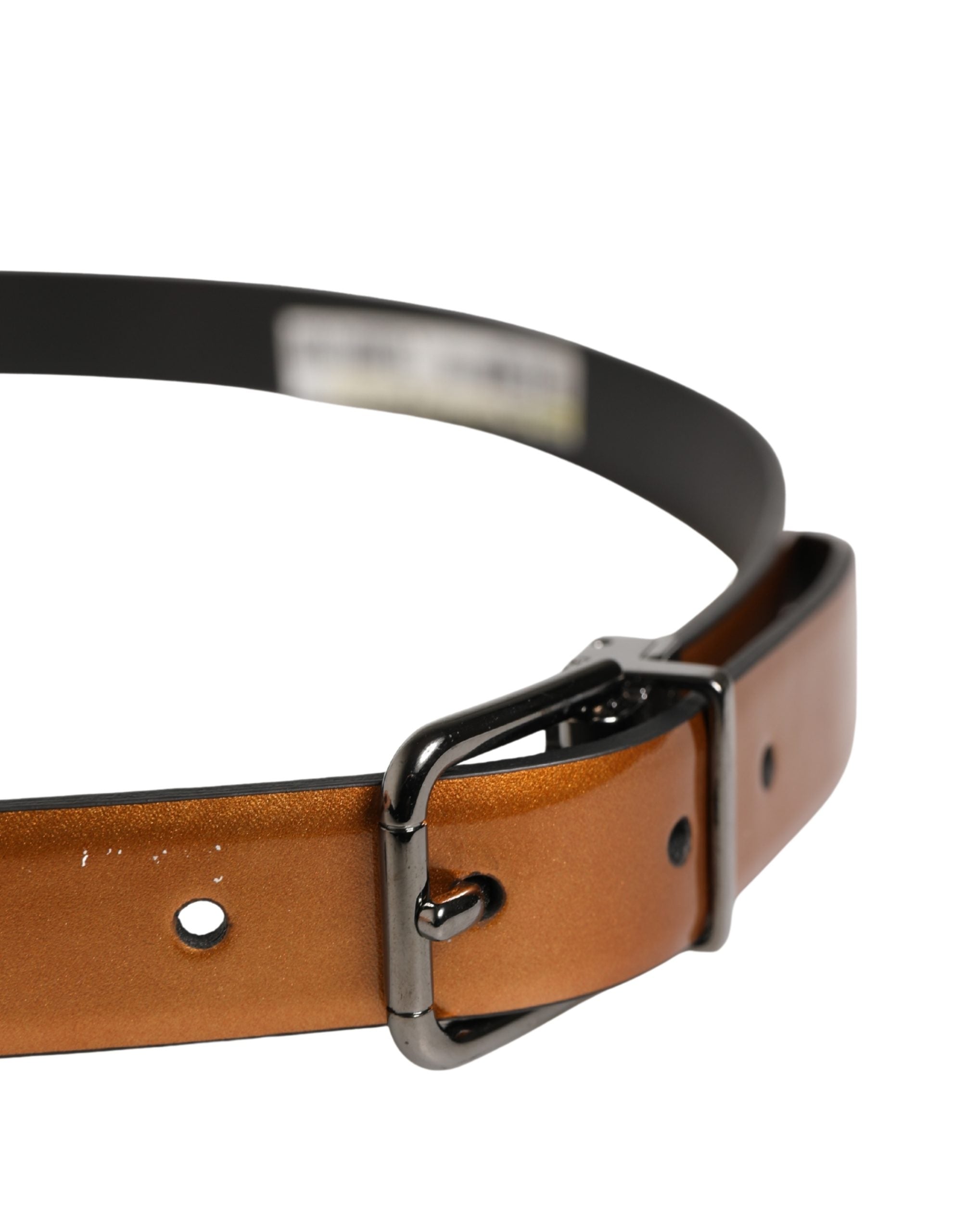 Dolce & Gabbana Men Brown Classic Leather Metal Buckle Men's Belt