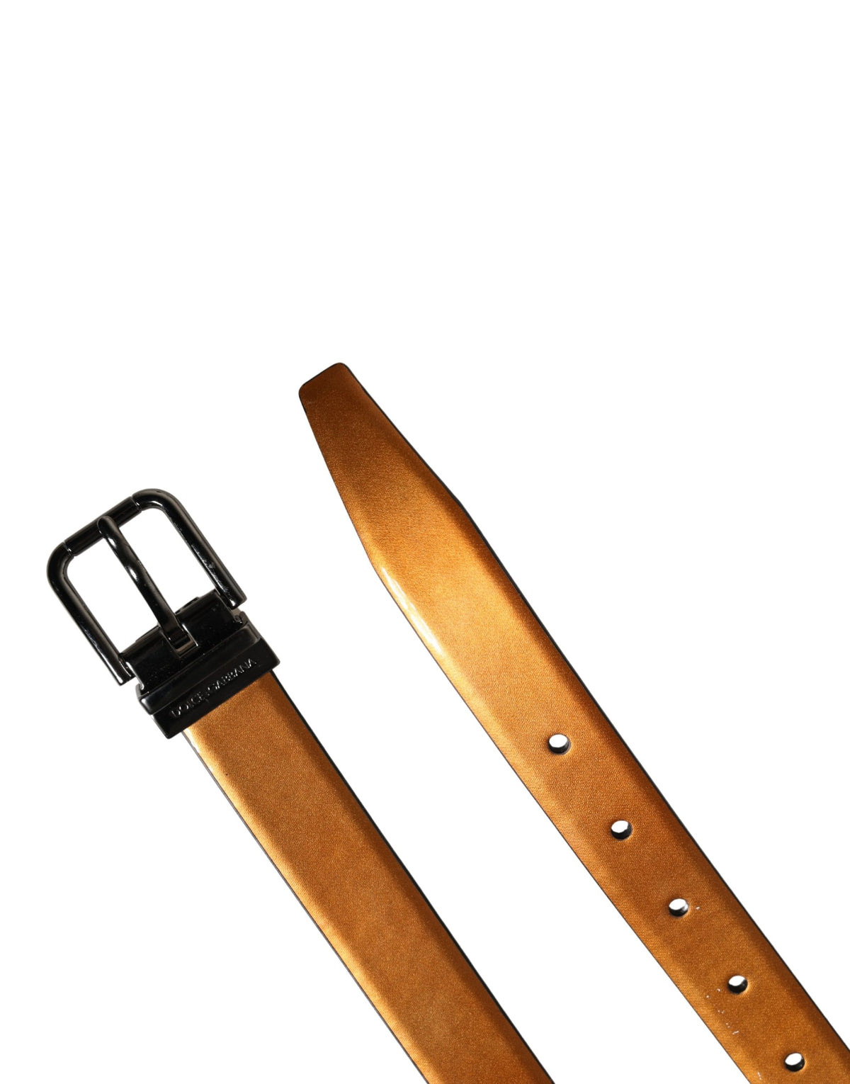Dolce & Gabbana Men Brown Classic Leather Metal Buckle Men's Belt