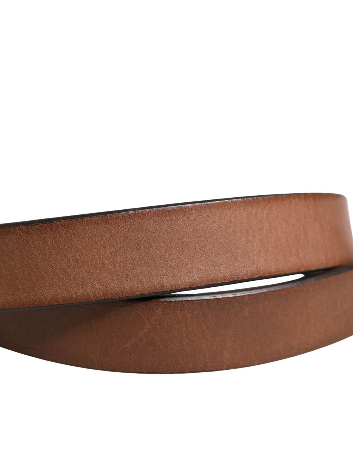 Dolce & Gabbana Men Brown Classic Leather Metal Buckle Men's Belt