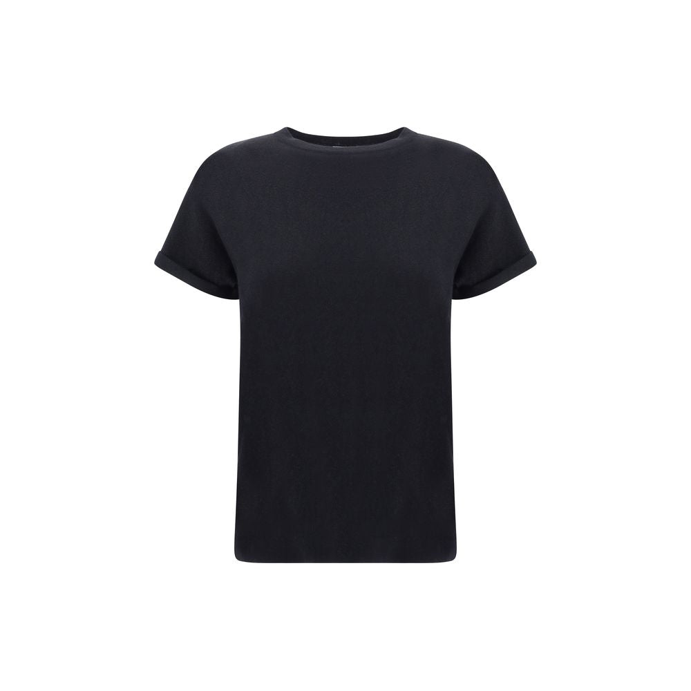 Brunello Cucinelli Black Nylon Women's T-Shirt