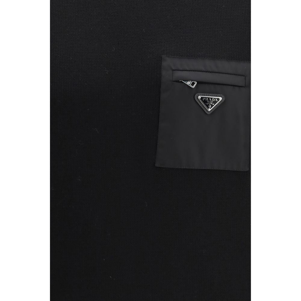 Prada Black Wool Oves Aries Men's Sweatshirt
