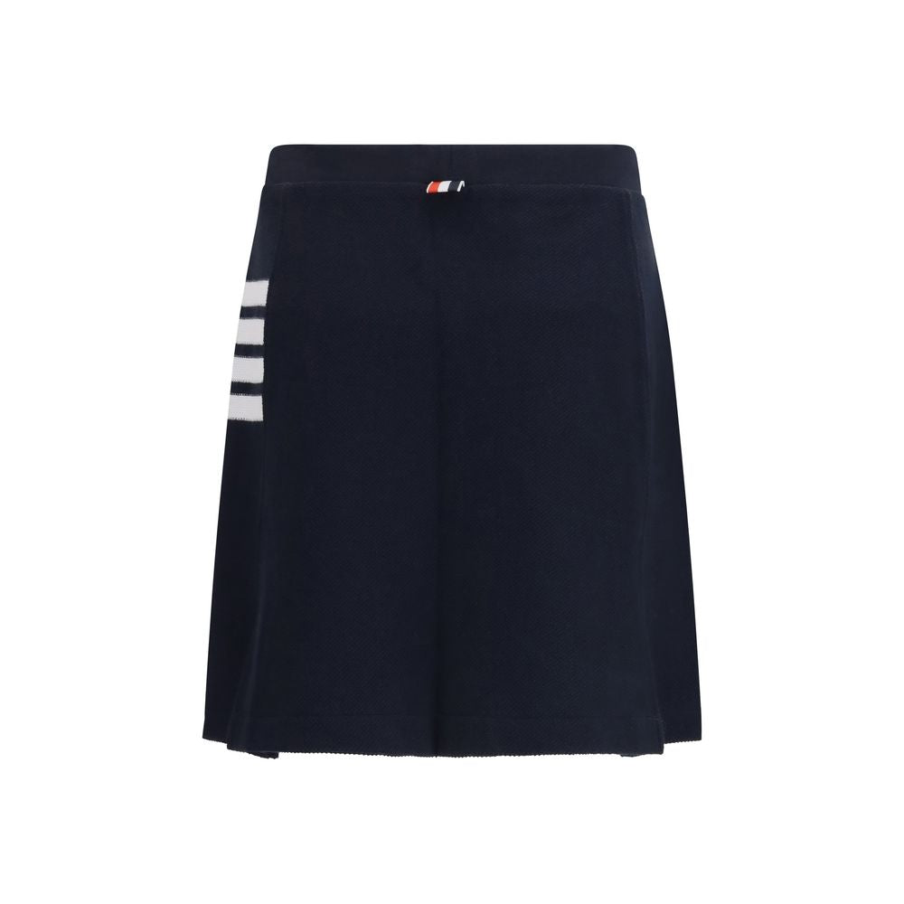 Thom Browne Blue Cotton Mini Women's Skirt