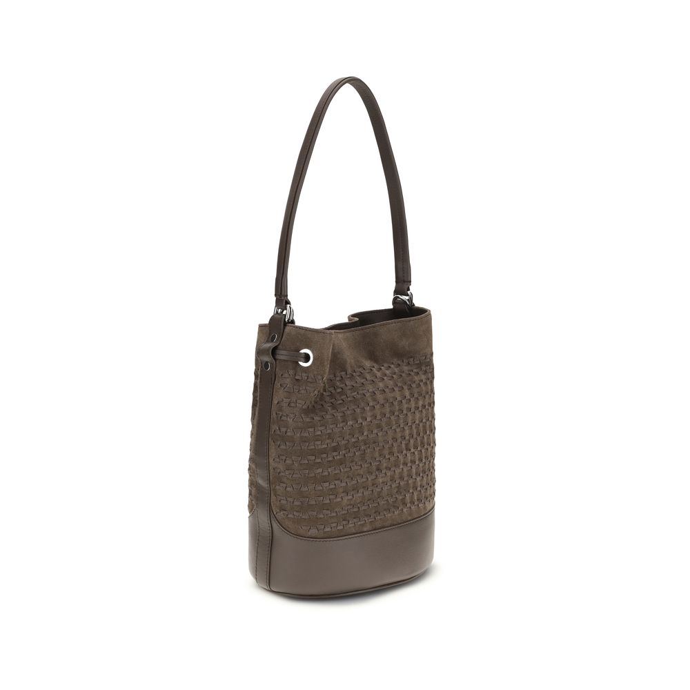 Zanellato Brown Calf Leather Bos Taurus Backet Women's Bag