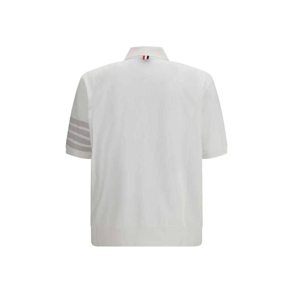 Thom Browne White Cotton Polo Men's Shirt