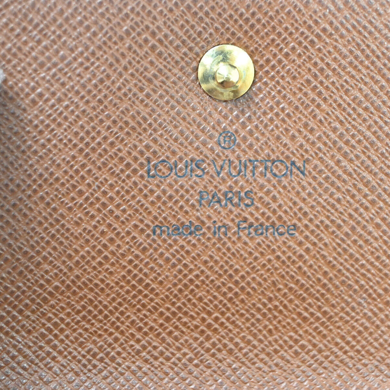 Louis Vuitton Porte Monnaie Credit Brown Canvas Wallet  (Pre-Owned)