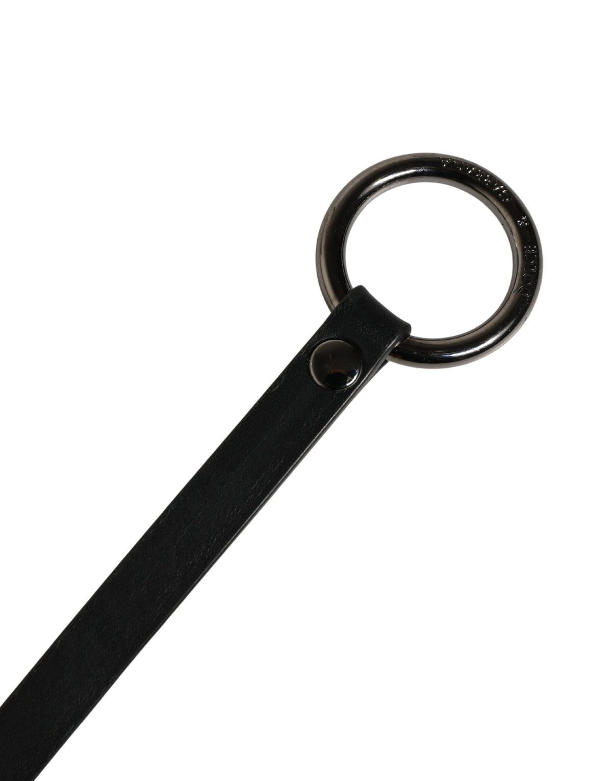 Dolce & Gabbana Men Black Calfskin Leather Metal Buckle Men's Belt
