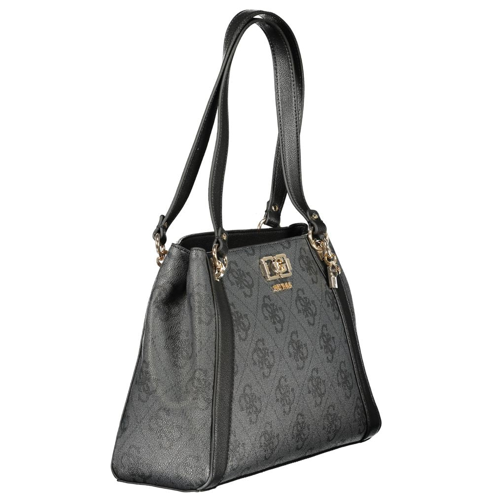 Guess Jeans Nero Poliuretano Women Women's Handbag