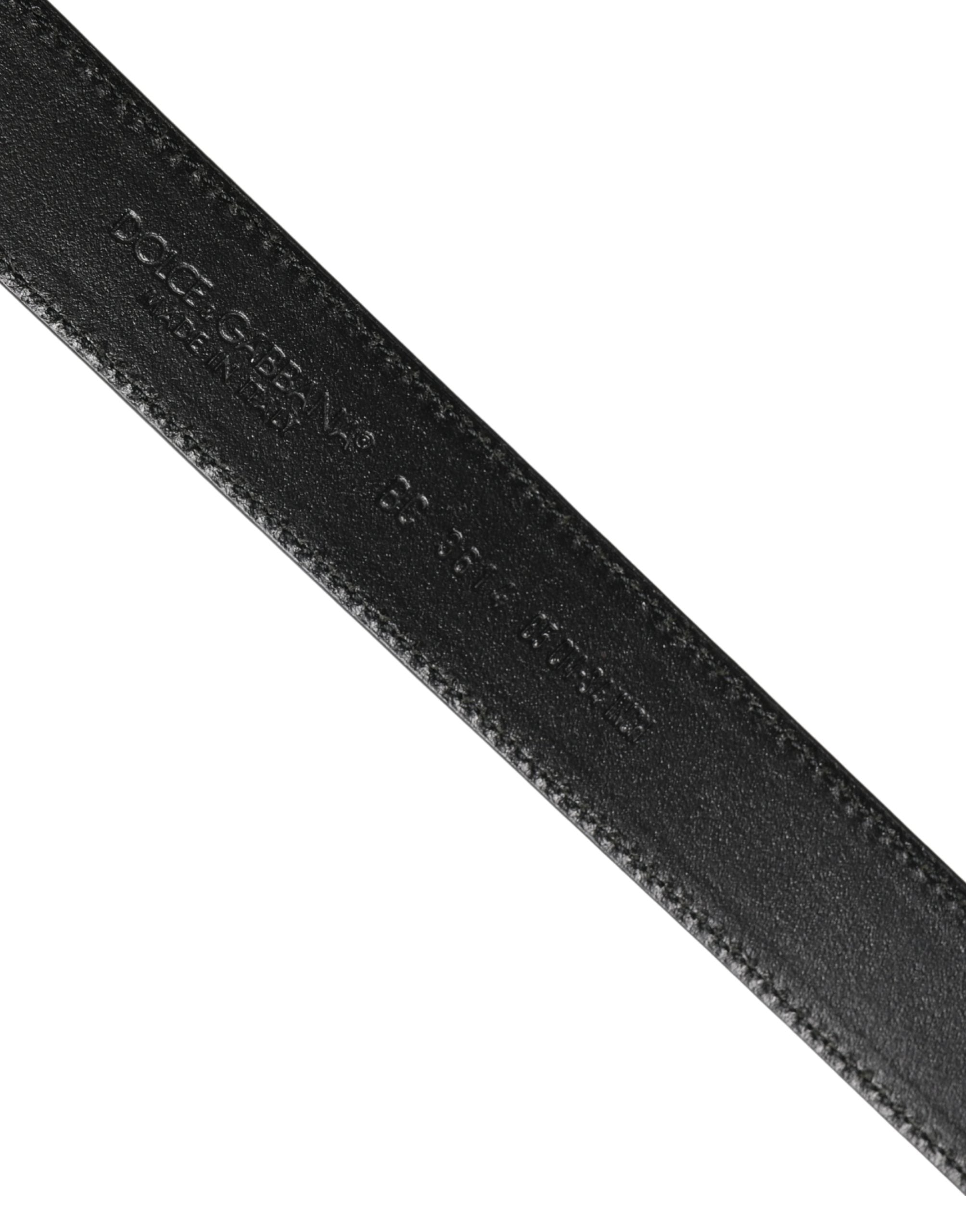 Dolce & Gabbana Men Brown Classic Leather Metal Buckle Men's Belt