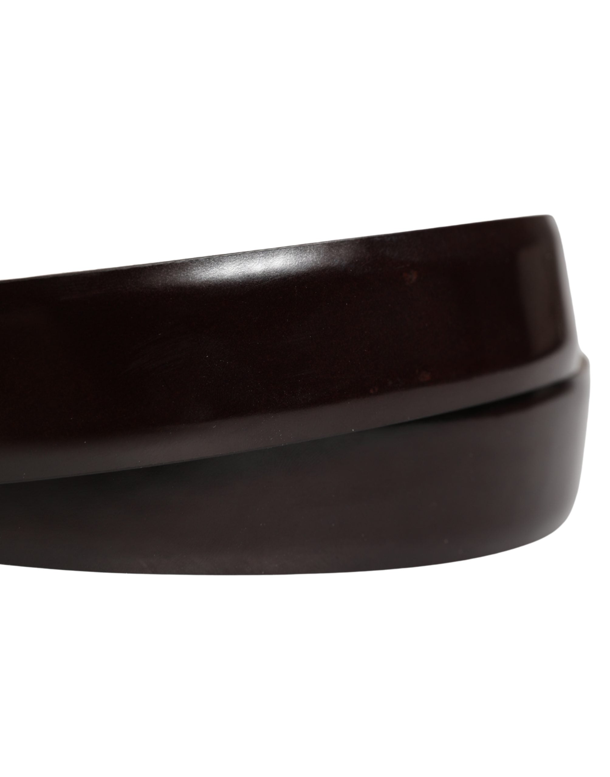 Dolce & Gabbana Men Black Calfskin Leather Metal Buckle Men's Belt (Pre-Owned)