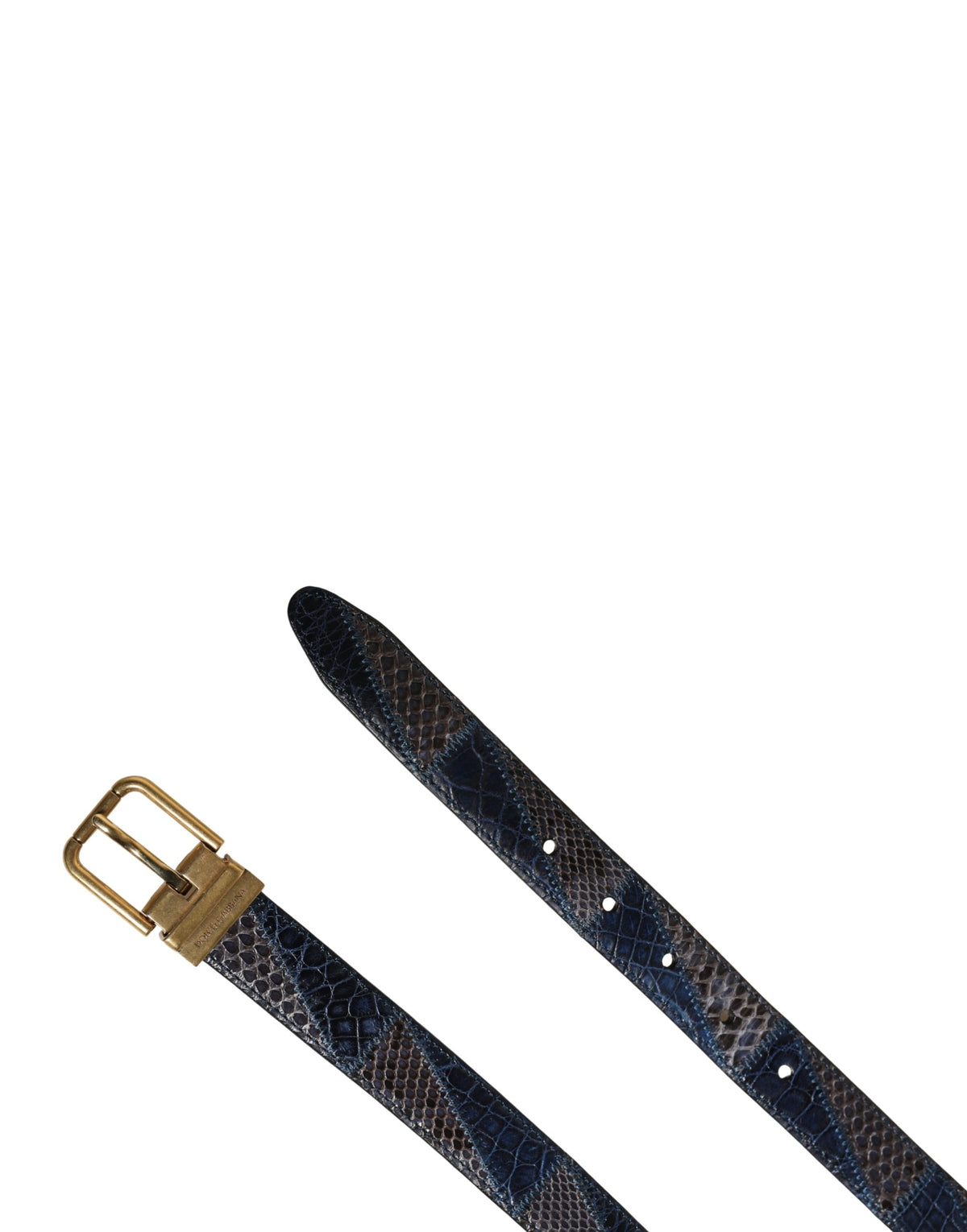 Dolce & Gabbana Men Multicolor Leather Metal Buckle Men's Belt