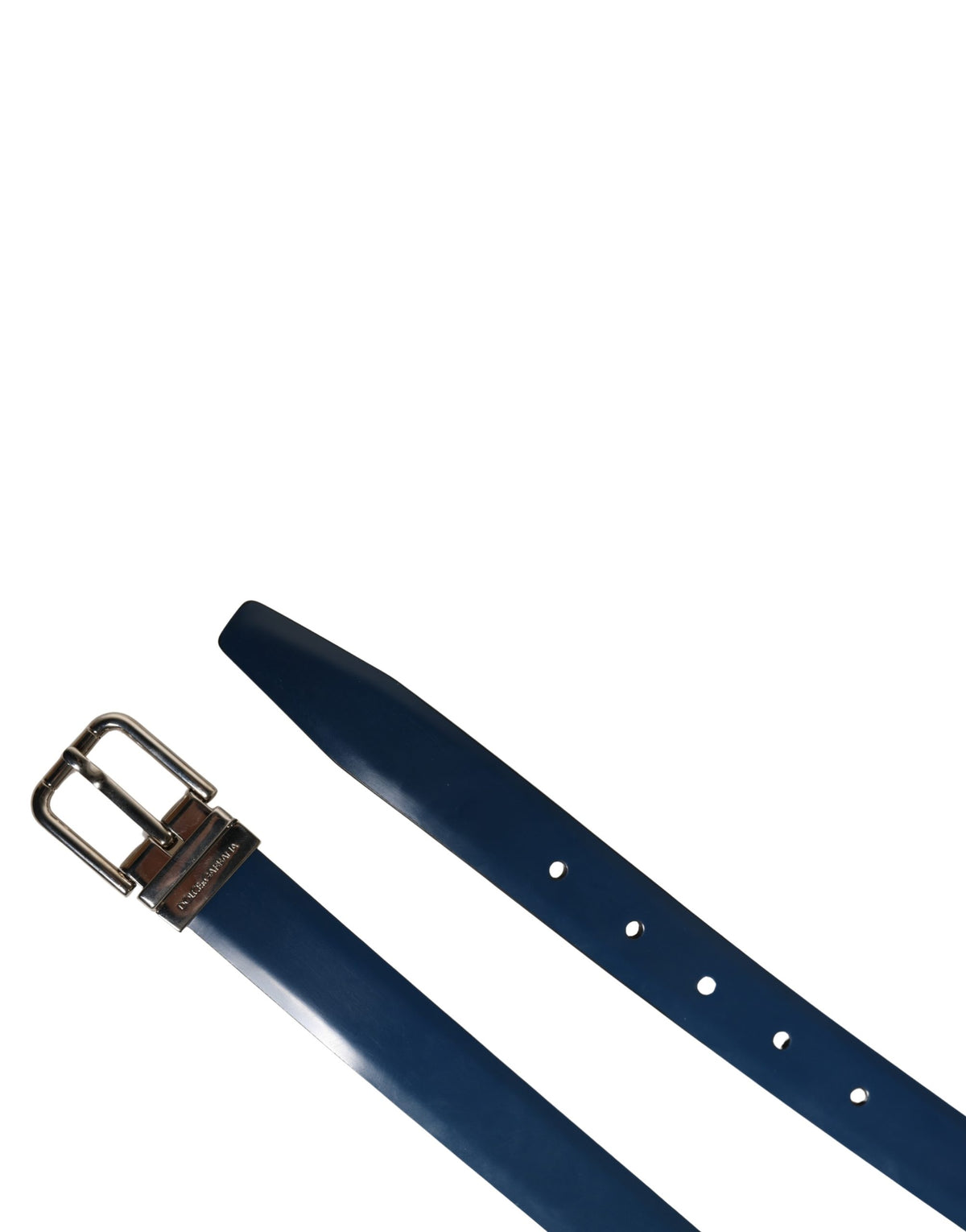 Dolce & Gabbana Men Blue Classic Leather Metal Buckle Men's Belt