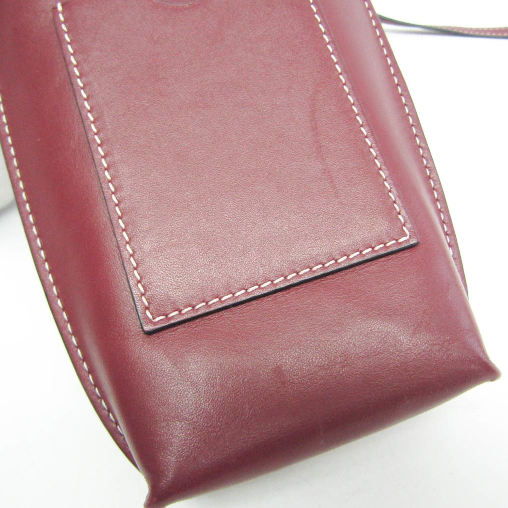 Loewe Gate Burgundy Leather Shoulder Bag (Pre-Owned)