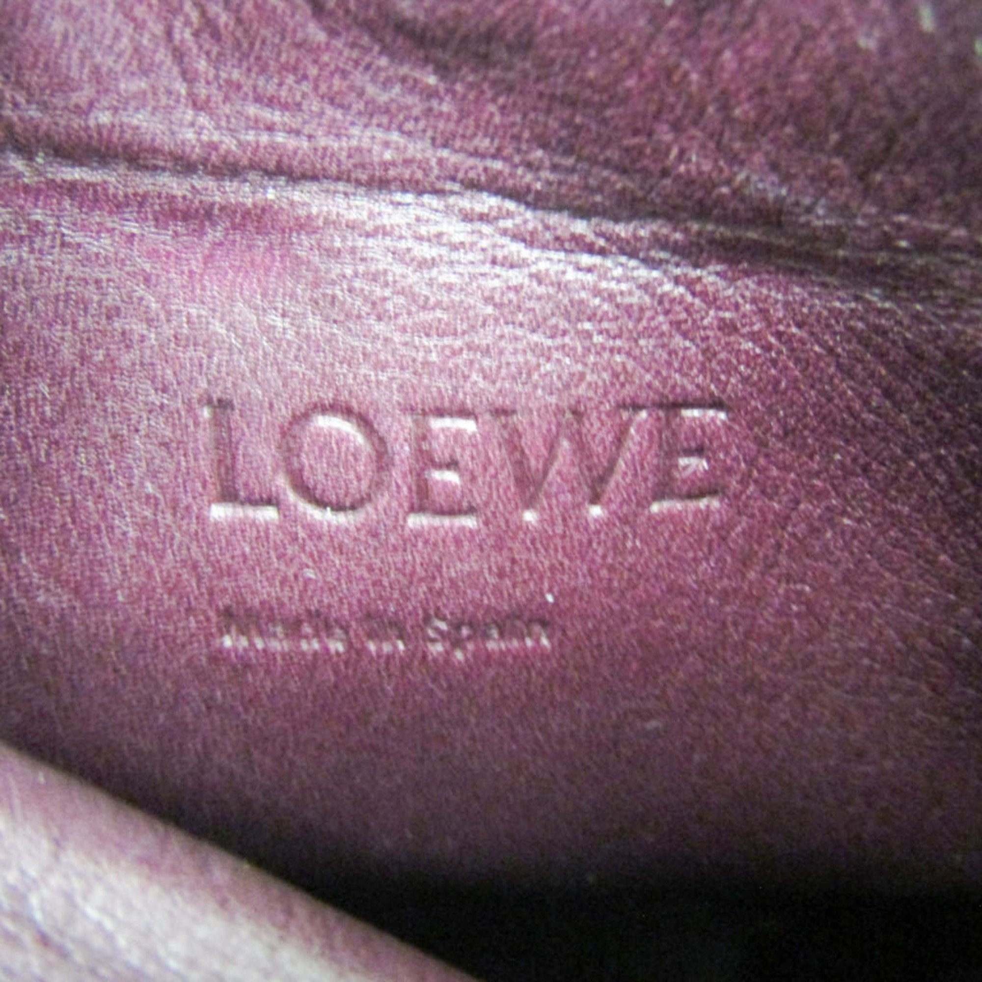 Loewe Gate Burgundy Leather Shoulder Bag (Pre-Owned)