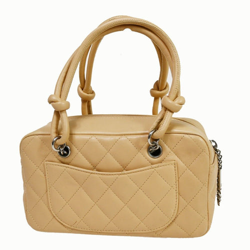 Chanel Cambon Beige Leather Handbag (Pre-Owned)