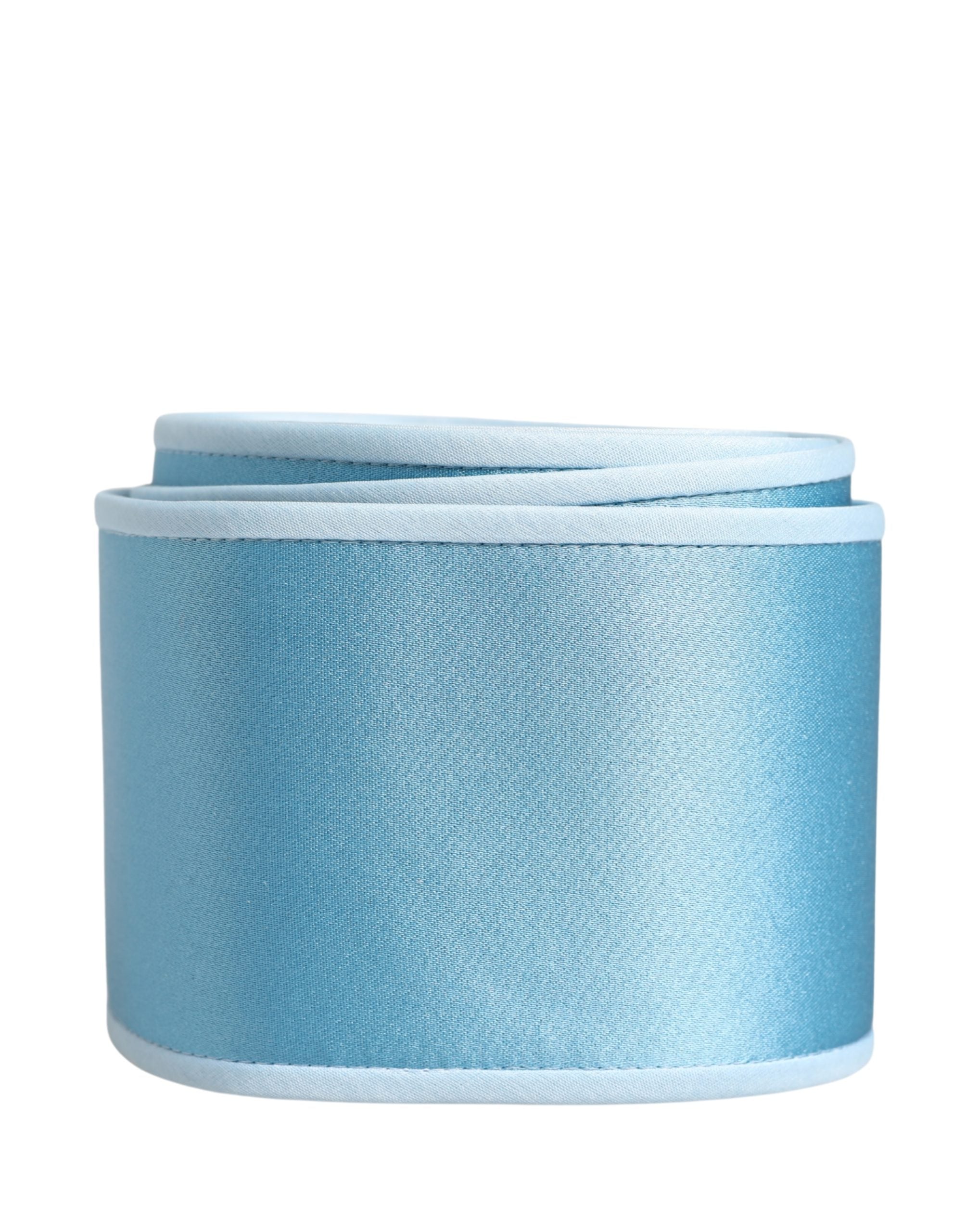 Dolce & Gabbana Light Blue Silk Satin Waist Women Cintura Women's Belt