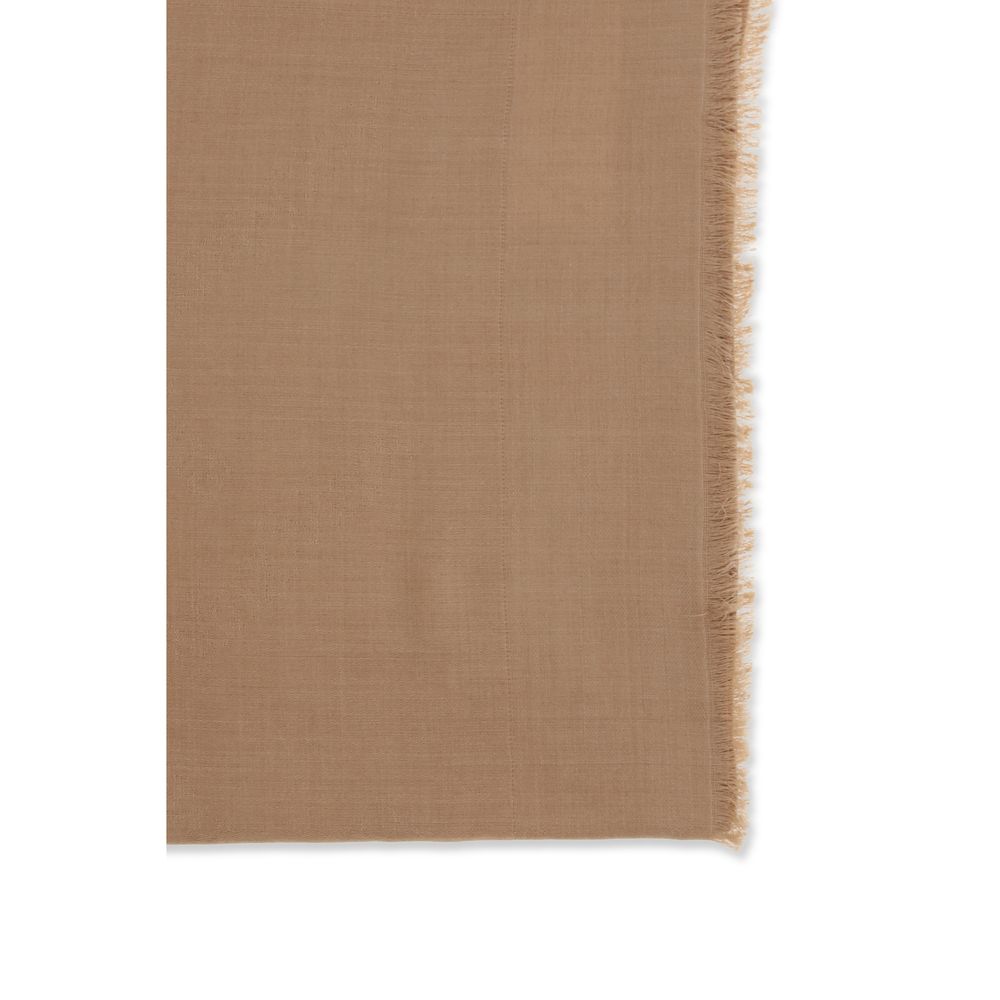 Max Mara Beige Silk Women's Scarf
