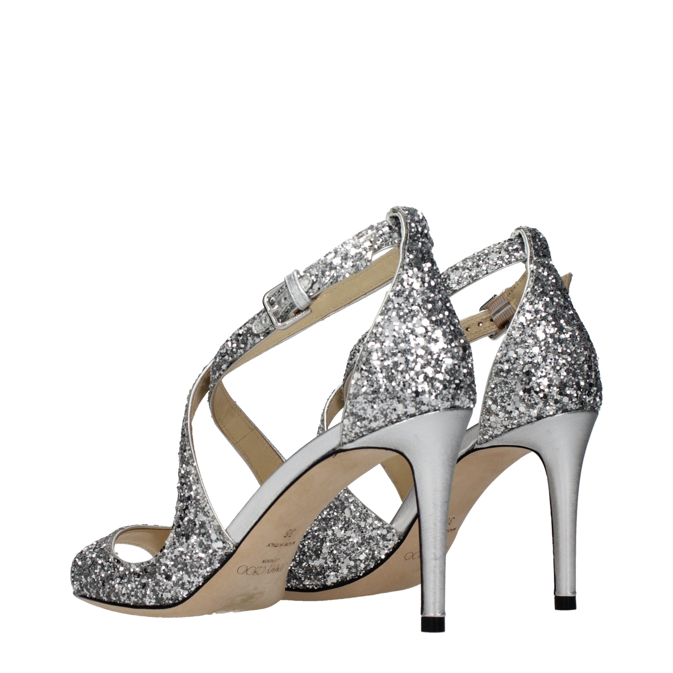 Jimmy Choo Gray Plastic Strap-On Women's Sandals