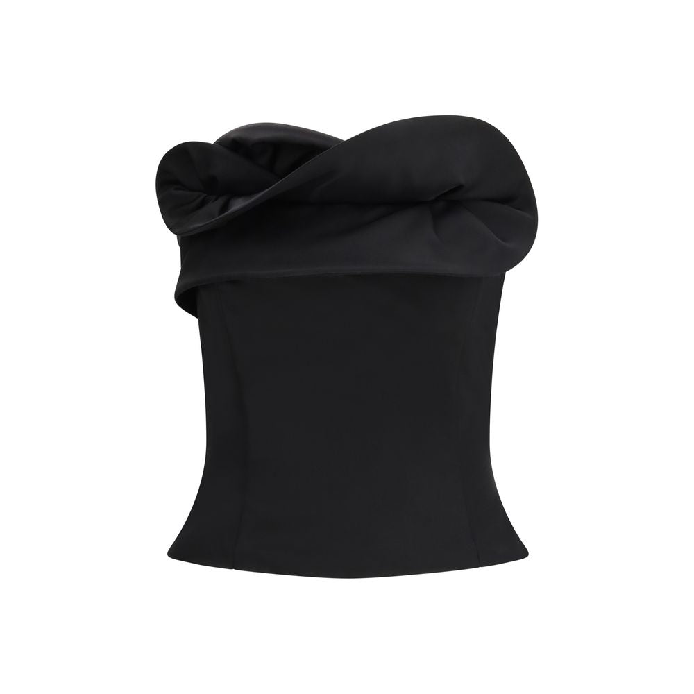 Magda Butrym Black Wool Tank Women's Tops