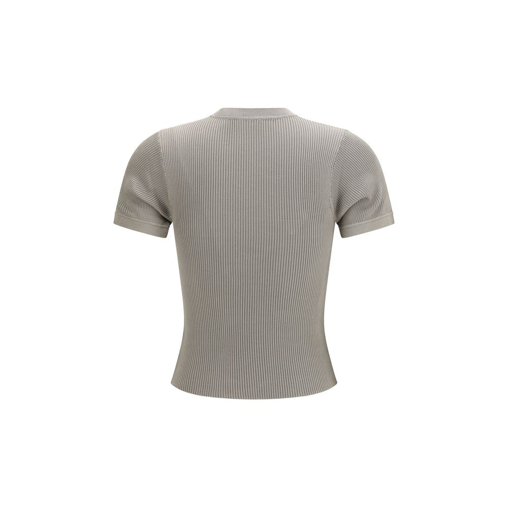 RIER Beige Silk Women's T-Shirt