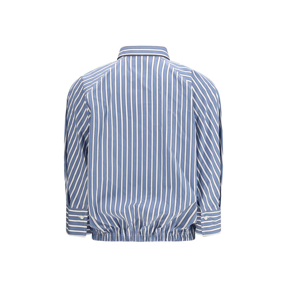 Brunello Cucinelli Blue Cotton Pattern Women's Shirt