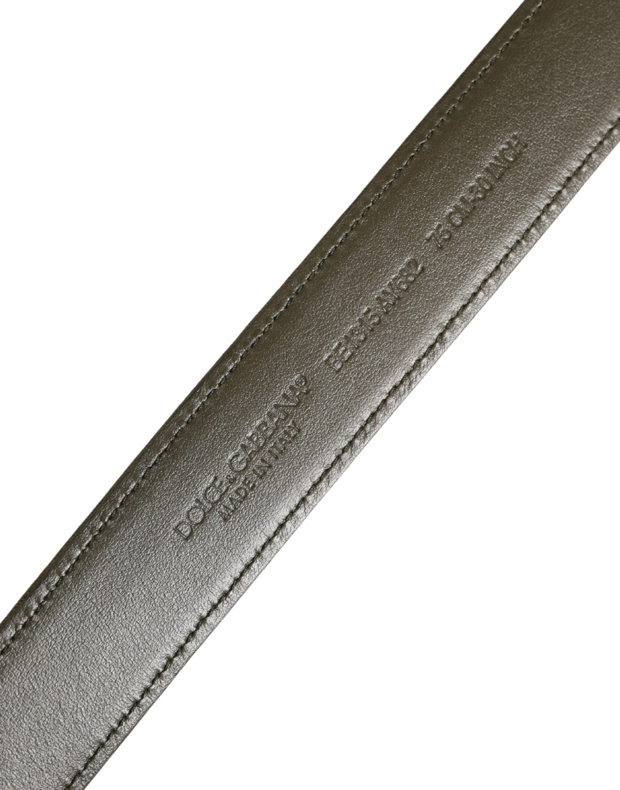 Dolce & Gabbana Green Camouflage Devotion Metal Buckle Women's Belt