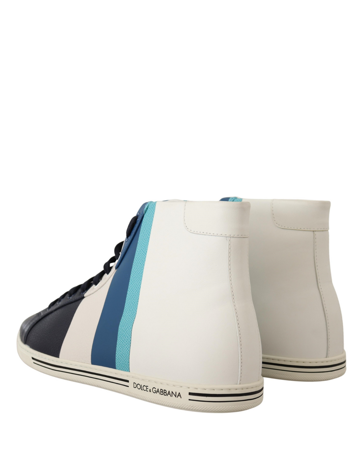 Dolce & Gabbana Multicolor Leather Mid Top Sneakers Men's Shoes
