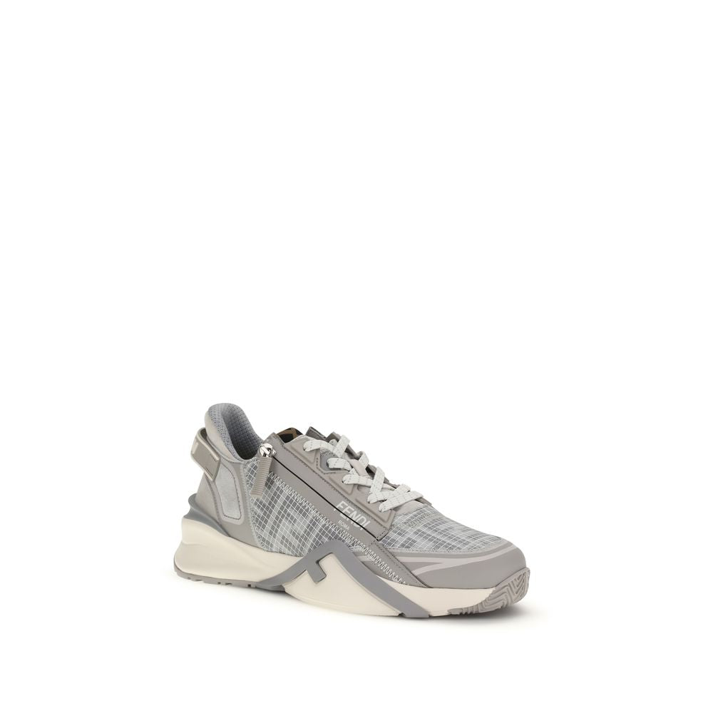 Fendi Gray Polyester Athletic Men's Sneakers
