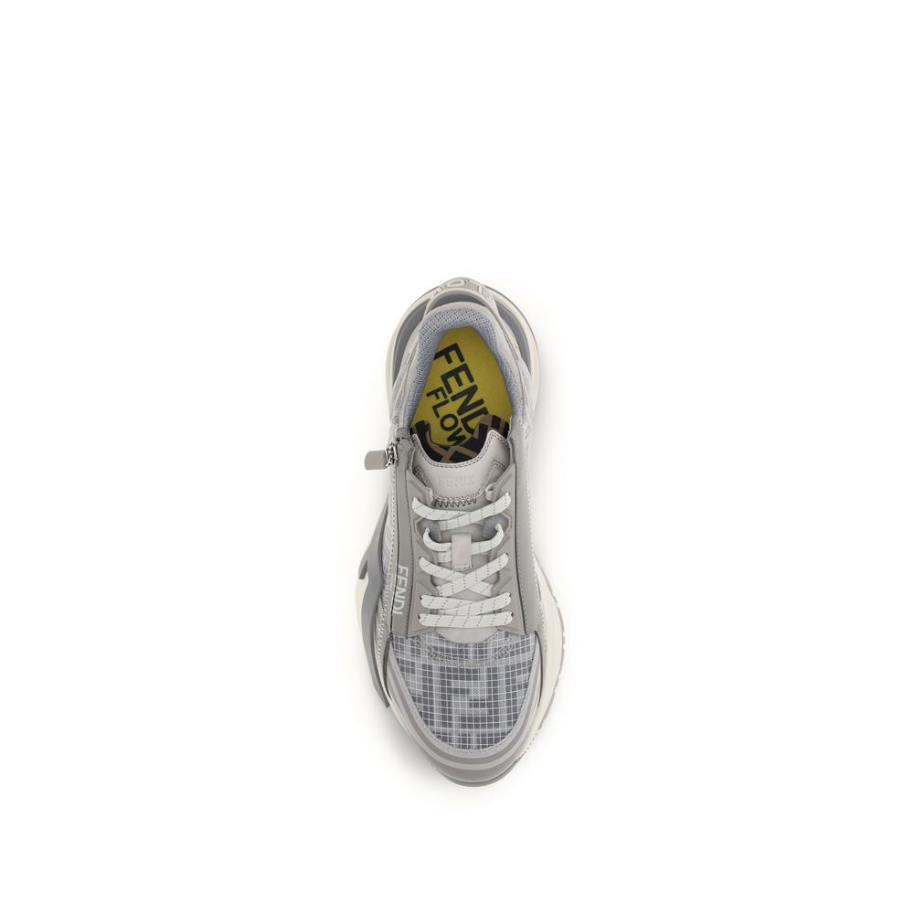 Fendi Gray Polyester Athletic Men's Sneakers