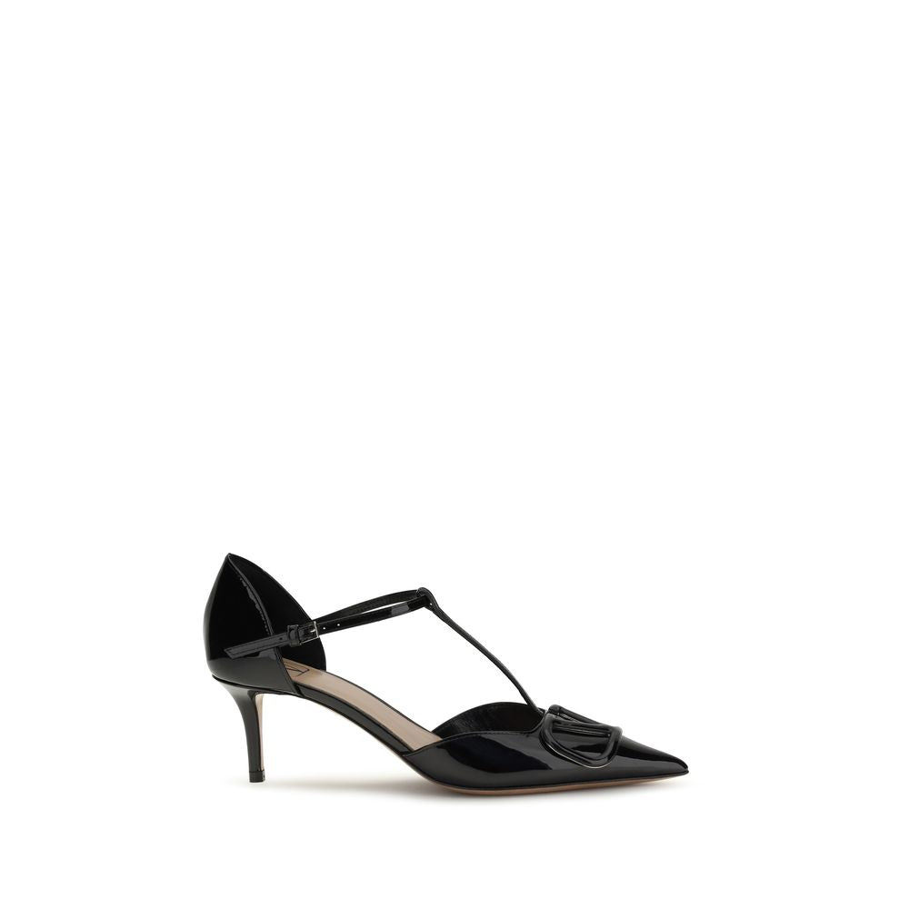 Valentino Garavani Black Calf Leather Bos Taurus High Heel Women's Pumps
