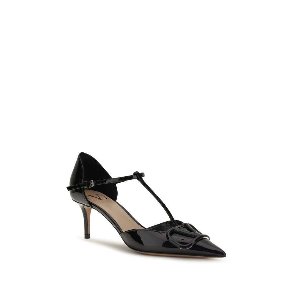 Valentino Garavani Black Calf Leather Bos Taurus High Heel Women's Pumps