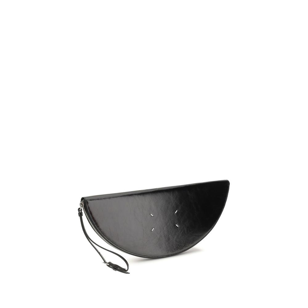 Maison Margiela Black Calf Leather Bos Taurus Clutch Women's Bag