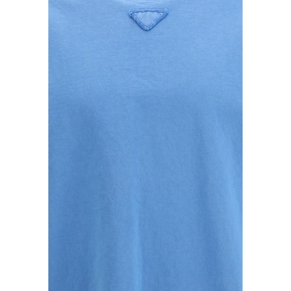 Prada Blue Cotton Men's T-Shirt