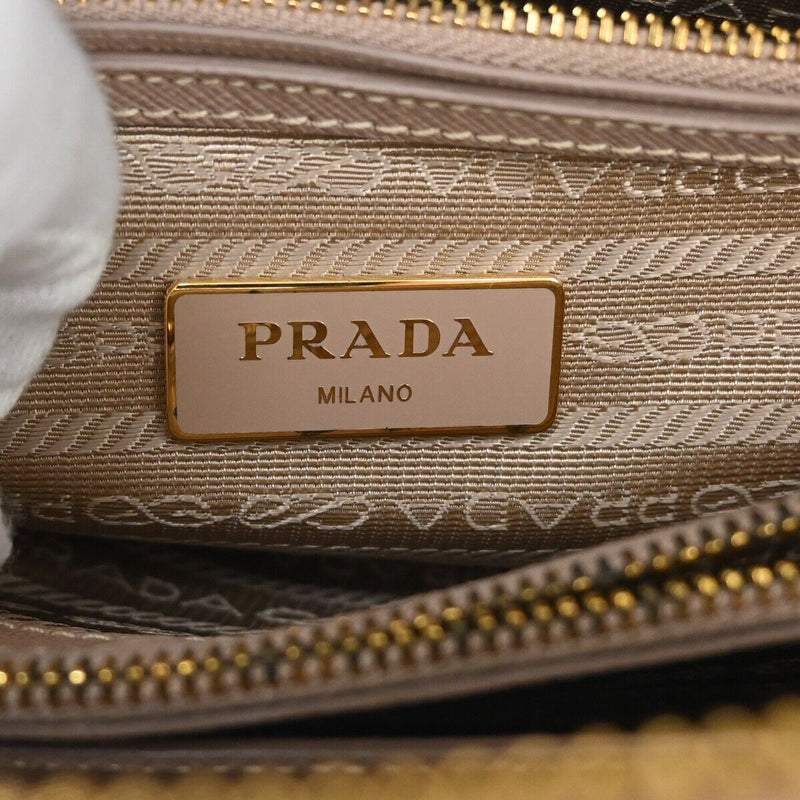 Prada Saffiano Beige Leather Handbag (Pre-Owned)