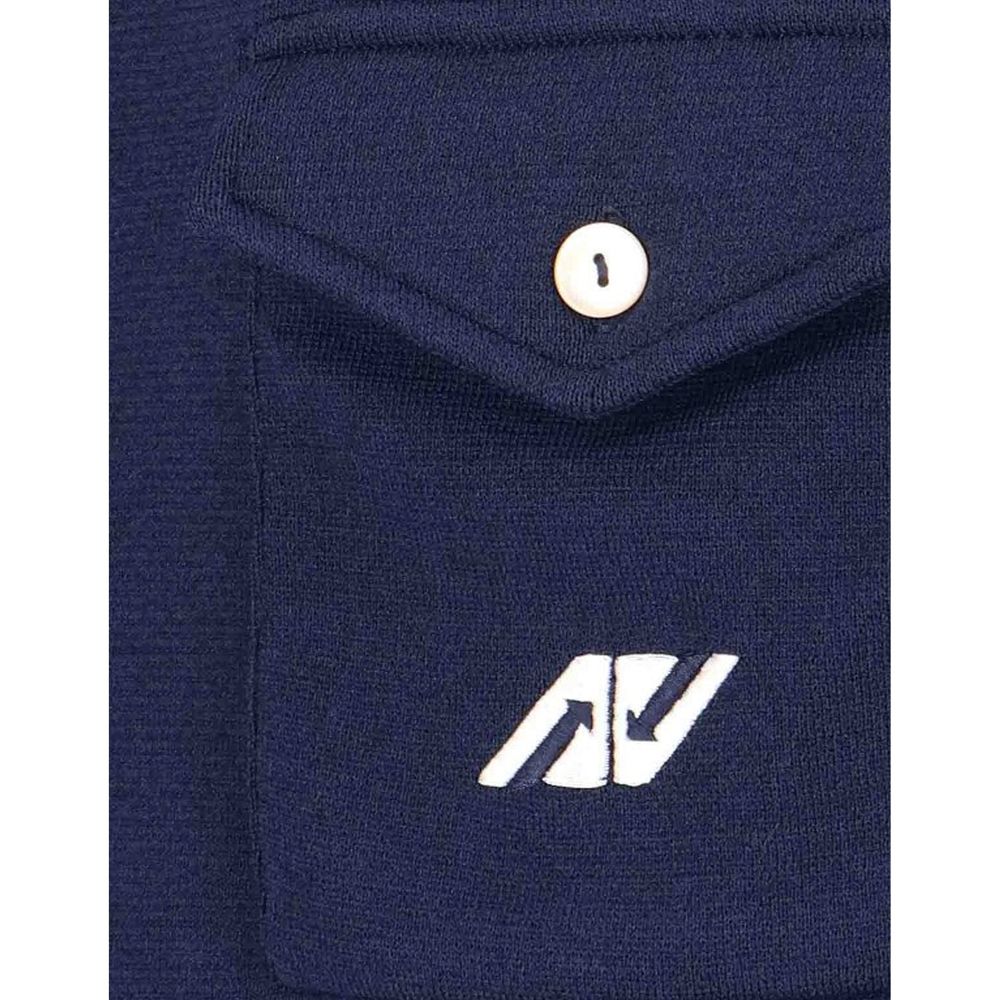 Autry Blue Nylon Men's Cardigan