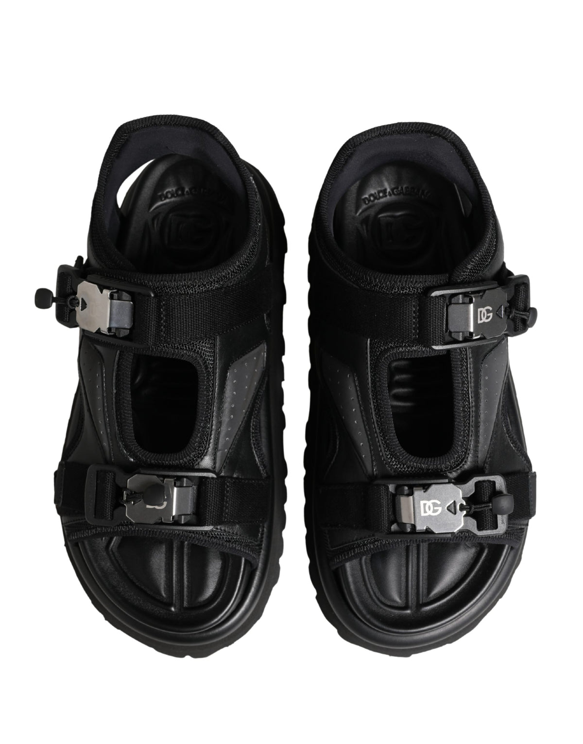 Dolce & Gabbana Black Logo Detailed Men Chunky Sandals Men's Shoes
