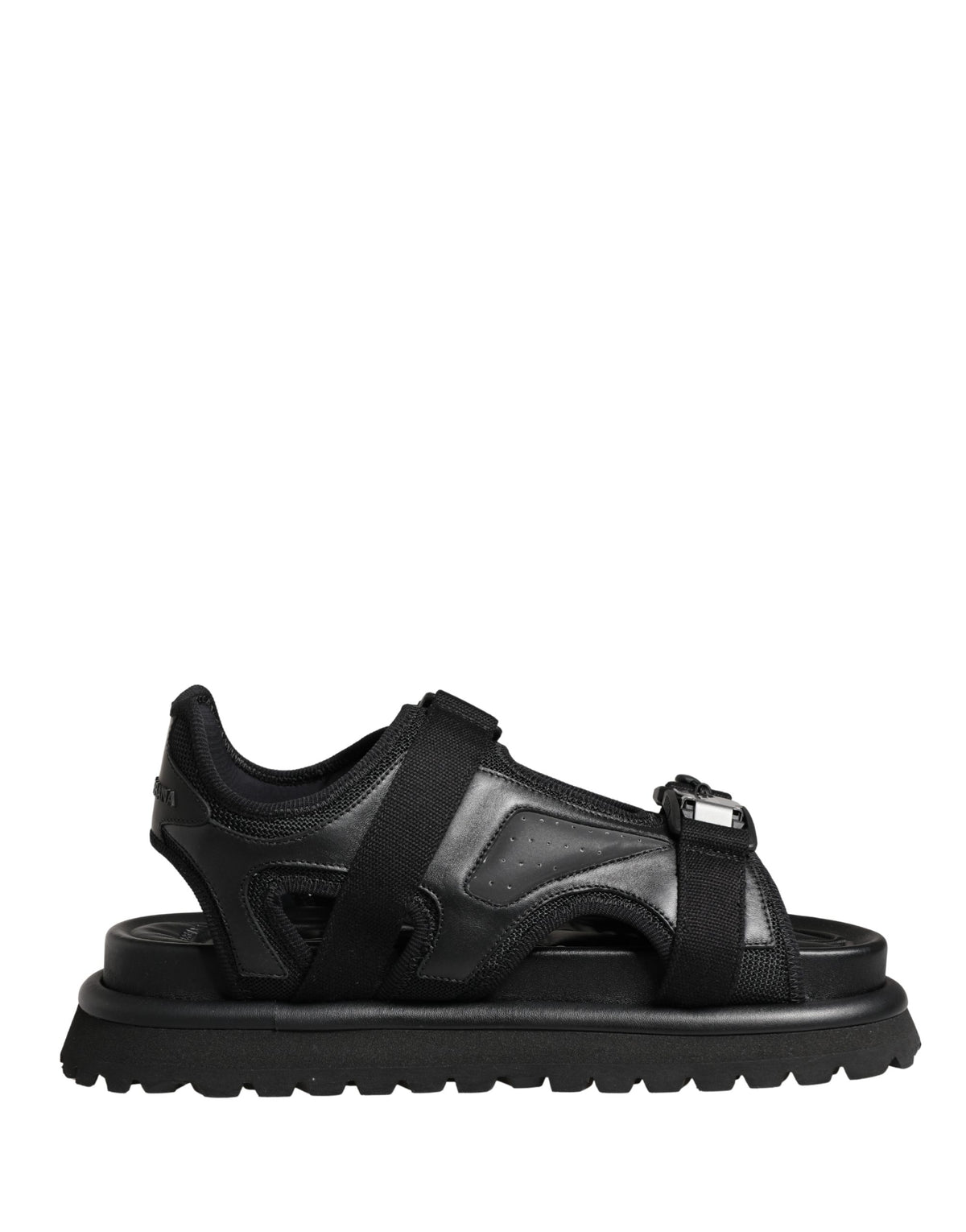 Dolce & Gabbana Black Logo Detailed Men Chunky Sandals Men's Shoes