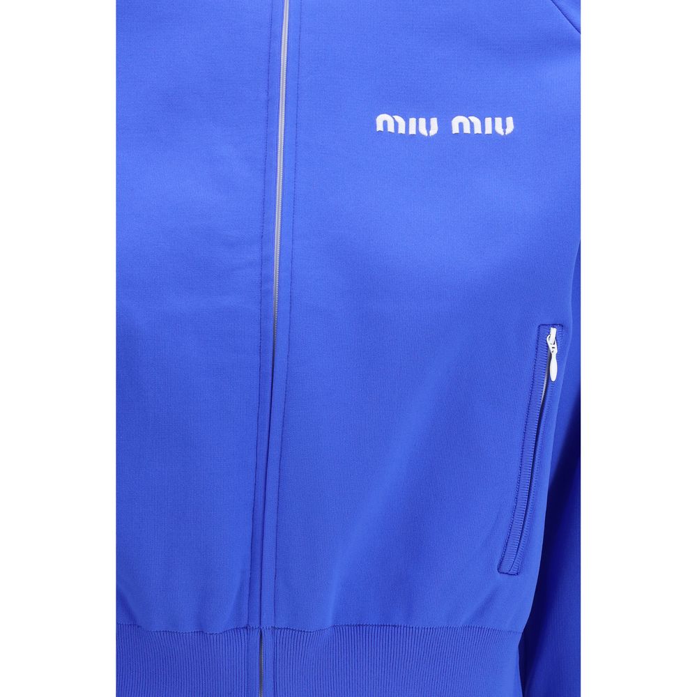 Miu Miu Blue Polyamide Women's Sweatshirt