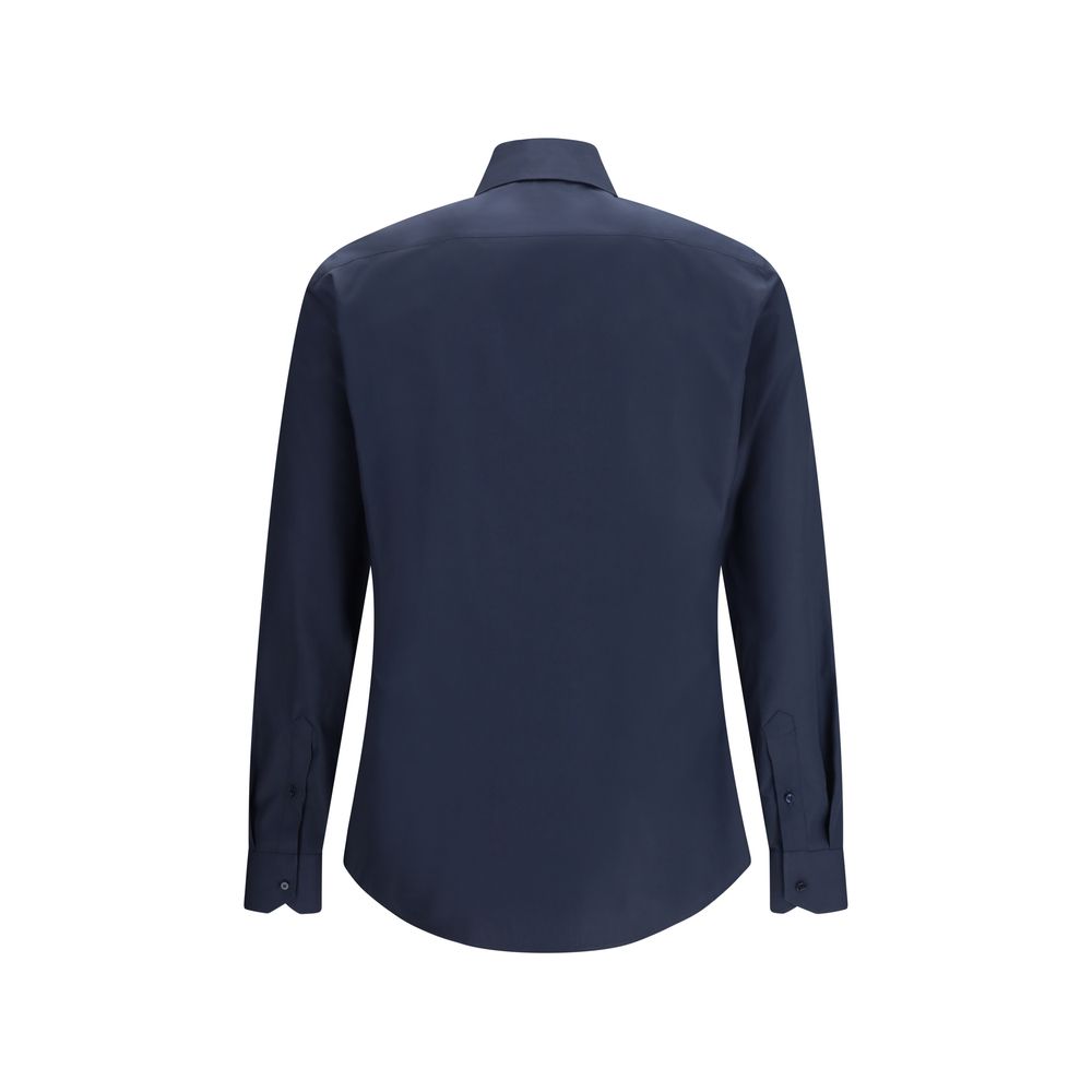 Fendi Blue Cotton Men's Shirt