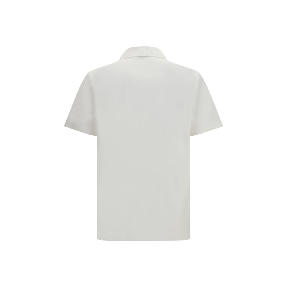 Ferragamo White Cotton Polo Men's Shirt
