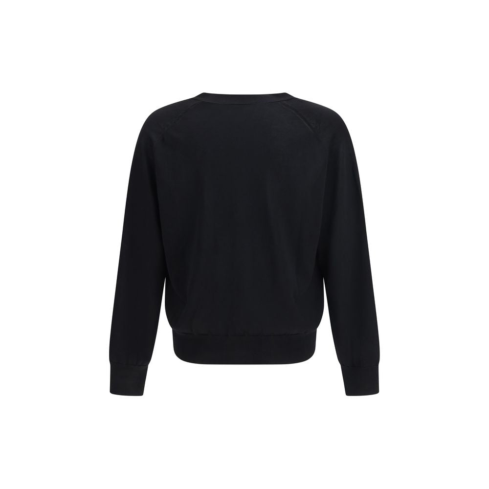 Ami Paris Black Merino Wool Men's Cardigan