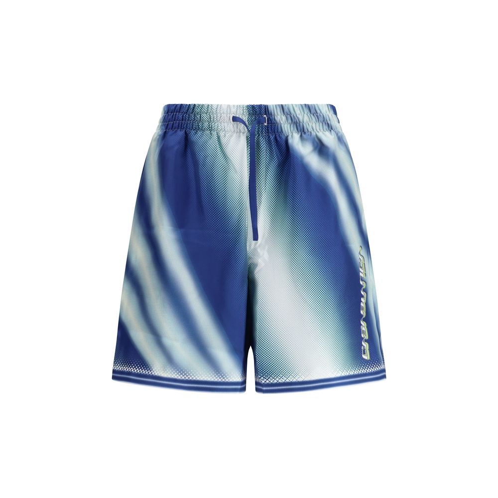 Casablanca Blue Silk Bermuda Men's Shorts