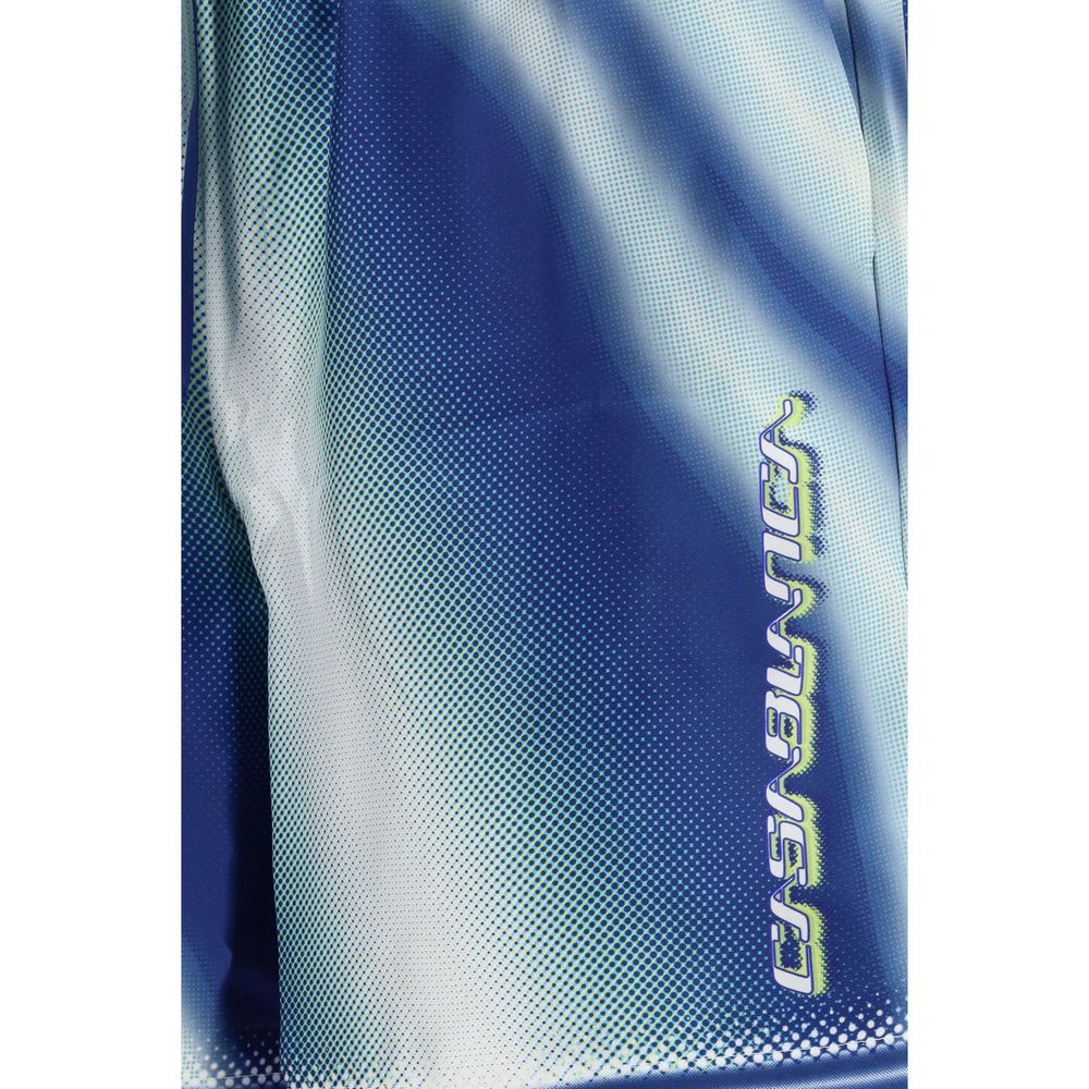 Casablanca Blue Silk Bermuda Men's Shorts