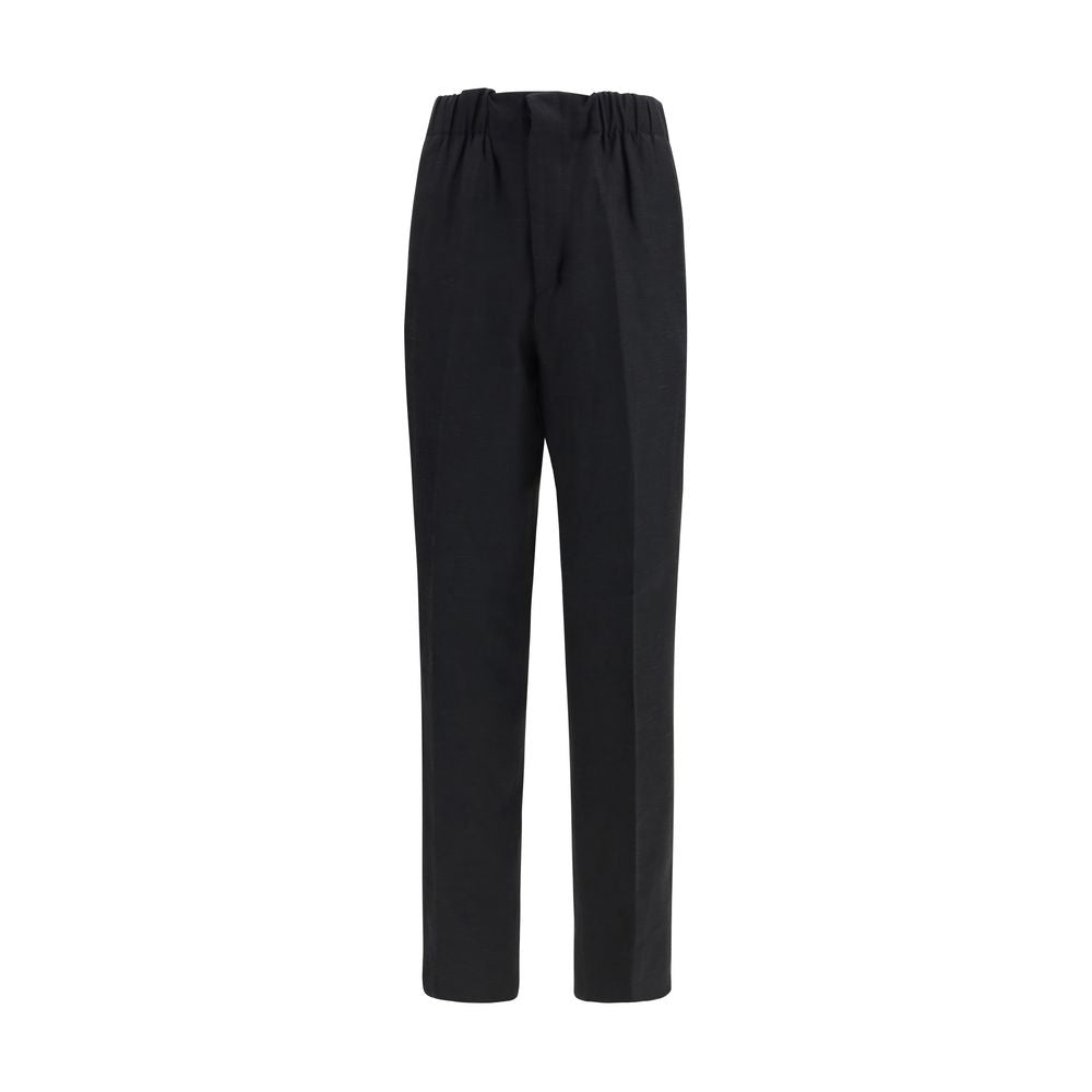 Laneus Black Viscose Casual Men's Pants